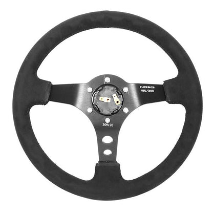 350mm 3 in. Deep Mad Mike Signature Alcantara Steering Wheel - RST-020MB-MM