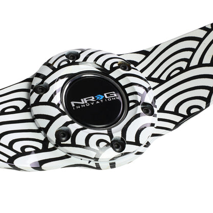 310mm 1.5 in. Deep Dish Leather Grip Steering Wheel - RST-021R-WAVE-Y