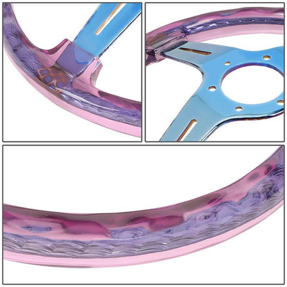 Matsuri 350mm 2 in. Deep Dish Purple Acrylic Grip Steering Wheel - RST-027GM-PP