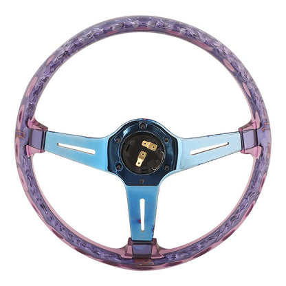Matsuri 350mm 2 in. Deep Dish Purple Acrylic Grip Steering Wheel - RST-027GM-PP