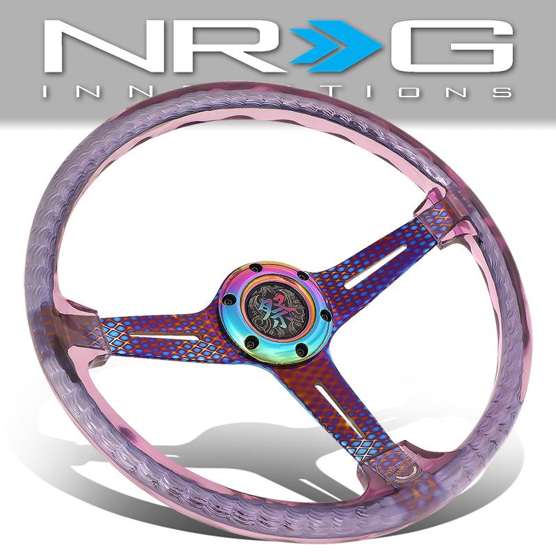 Matsuri 350mm 2 in. Deep Dish Purple Acrylic Grip Steering Wheel - RST-027GM-PP