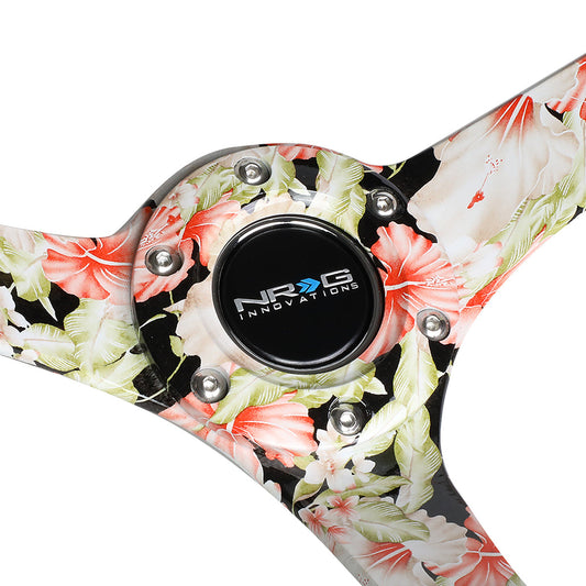 350mm 3 in. Deep Dish Leather Grip Steering Wheel - RST-036FL-R