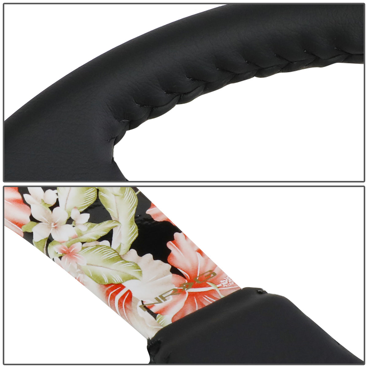 350mm 3 in. Deep Dish Leather Grip Steering Wheel - RST-036FL-R