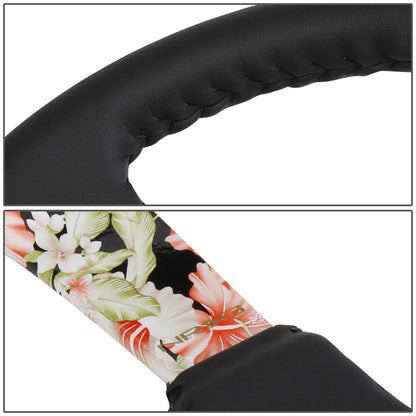 350mm 3 in. Deep Dish Leather Grip Steering Wheel - RST-036FL-R