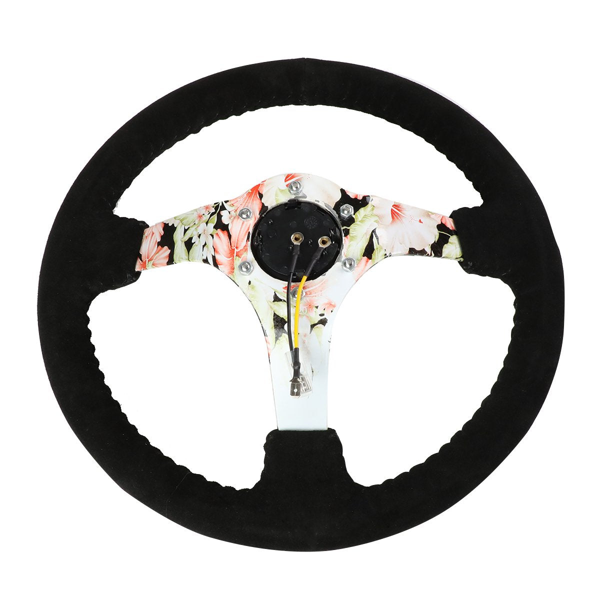 350mm 3 in. Deep Dish Suede Grip Steering Wheel - RST-036FL-S