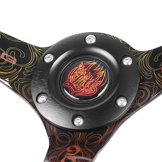 350mm 3 in. Deep Ryan Litteral Signature Alcantara Steering Wheel - RST-036MB-RL