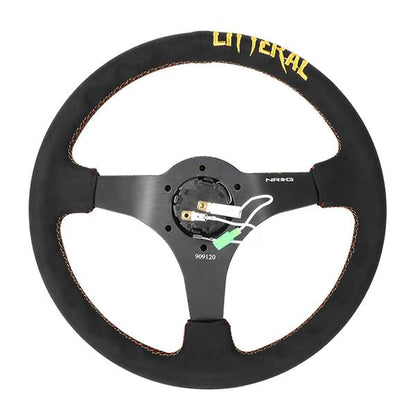 350mm 3 in. Deep Ryan Litteral Signature Alcantara Steering Wheel - RST-036MB-RL