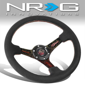 350mm 3 in. Deep Ryan Litteral Signature Alcantara Steering Wheel - RST-036MB-RL