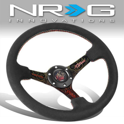 350mm 3 in. Deep Ryan Litteral Signature Alcantara Steering Wheel - RST-036MB-RL