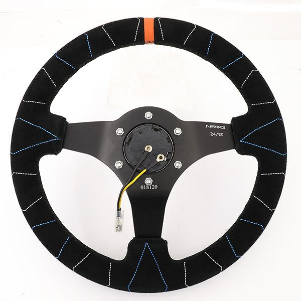 350mm 3 in. Deep Dish Suede Grip Steering Wheel - RST-036MB-S-KMR