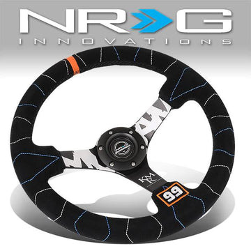 350mm 3 in. Deep Dish Suede Grip Steering Wheel - RST-036MB-S-KMR