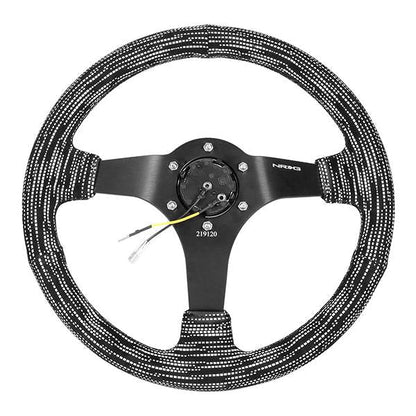 350mm 3 in. Deep Dish Micro Fiber Grip Steering Wheel - RST-036MB-SA-H