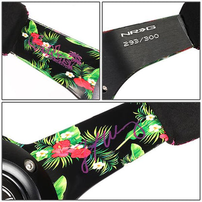 350mm 3 in. Deep Forrest Wang Signature Alcantara Steering Wheel - RST-036TROP-FW