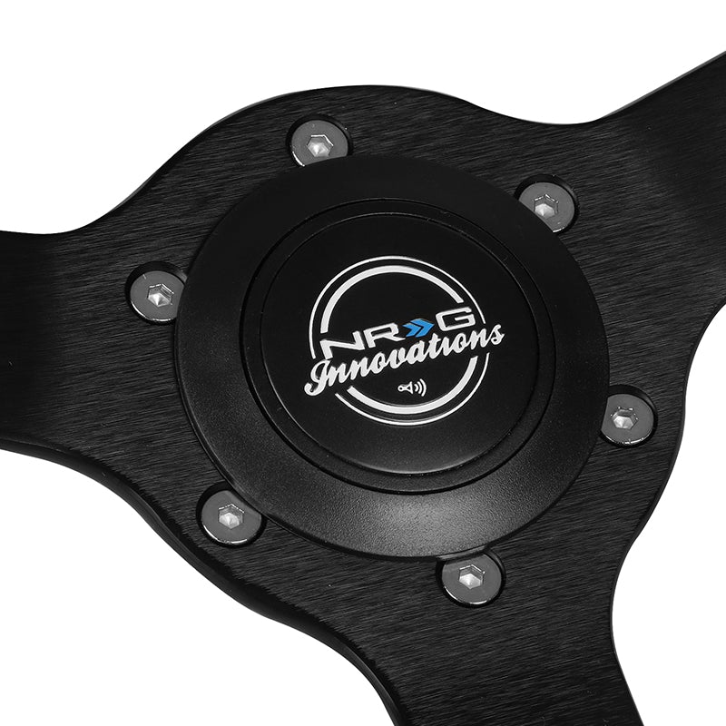 380mm 2.25 in. Deep Dish Perforated Leather Grip Steering Wheel - RST-380STL-B