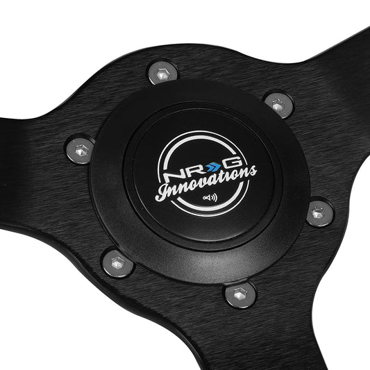 380mm 2.25 in. Deep Dish Perforated Leather Grip Steering Wheel - RST-380STL-B
