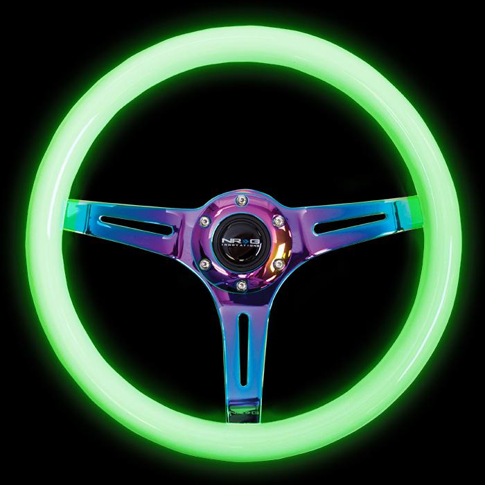 350mm Luminor Wood Grain Neochrome Spoke Steering Wheel - ST-015MC-GL