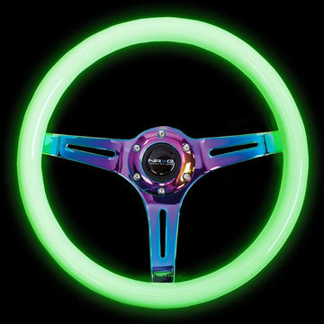 350mm Luminor Wood Grain Neochrome Spoke Steering Wheel - ST-015MC-GL