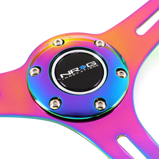 350mm Yellow Wood Grain Neochrome Spoke Steering Wheel - ST-015MC-NYW