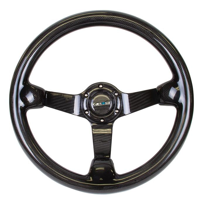 350mm 3 in. Deep Dish Carbon Fiber Steering Wheel - ST-036CF