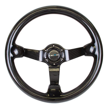 350mm 3 in. Deep Dish Carbon Fiber Steering Wheel - ST-036CF