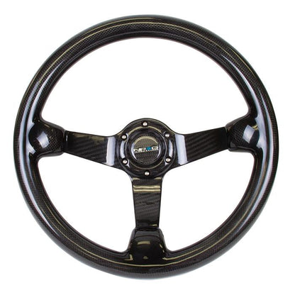 350mm 3 in. Deep Dish Carbon Fiber Steering Wheel - ST-036CF