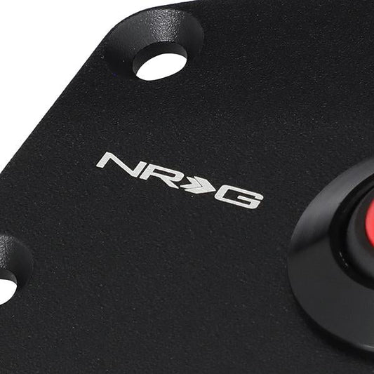 Hexagonal Style Steering Wheel Horn Plate w/Button - STR-600BK