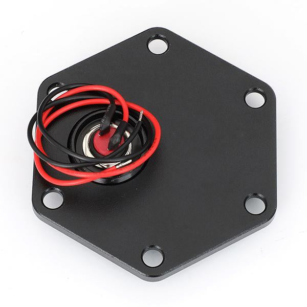Hexagonal Style Steering Wheel Horn Plate w/Button - STR-600BK