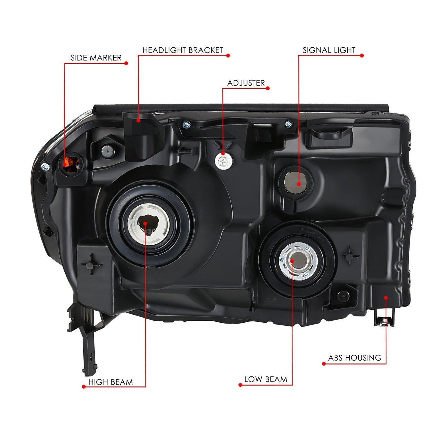 Factory Style Headlight (Left) <br>12-15 Honda Pilot