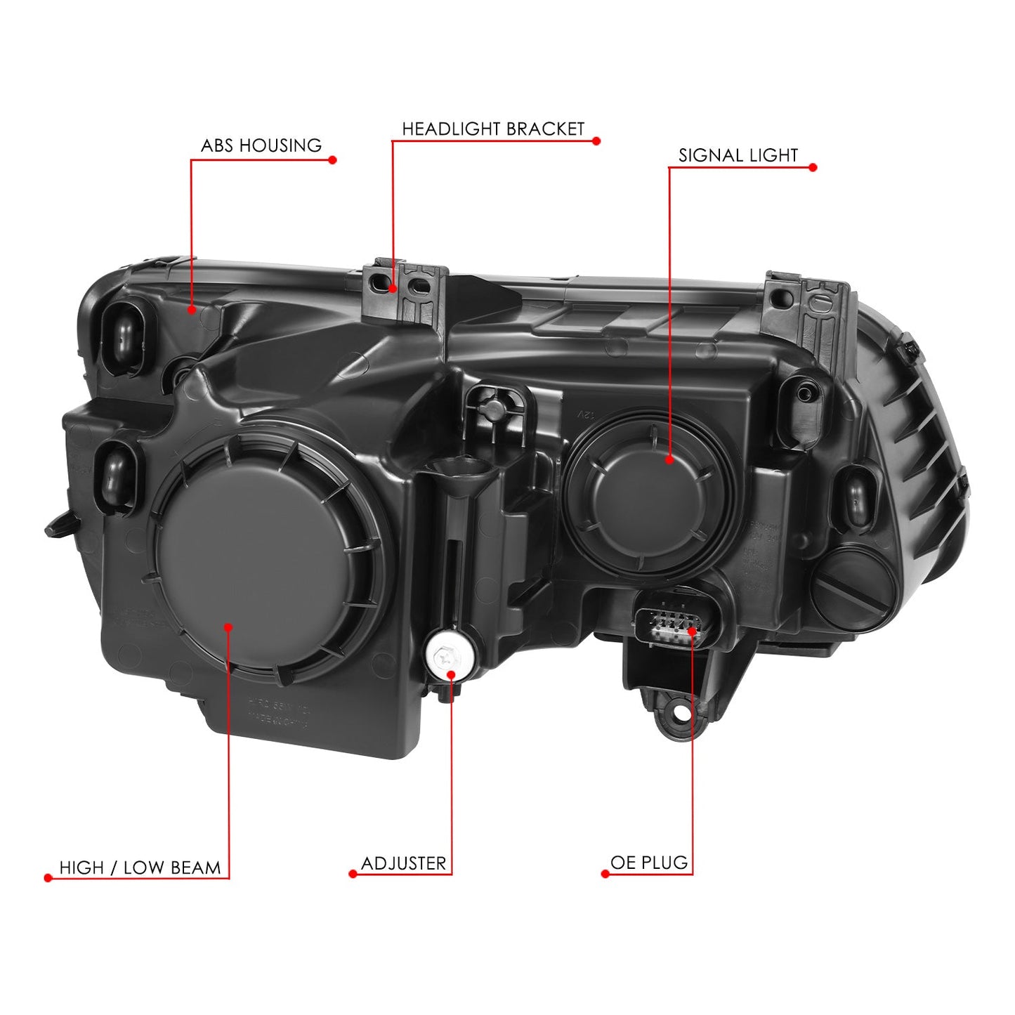LED DRL Projector Headlight (Left) <br>11-14 Chrysler 300