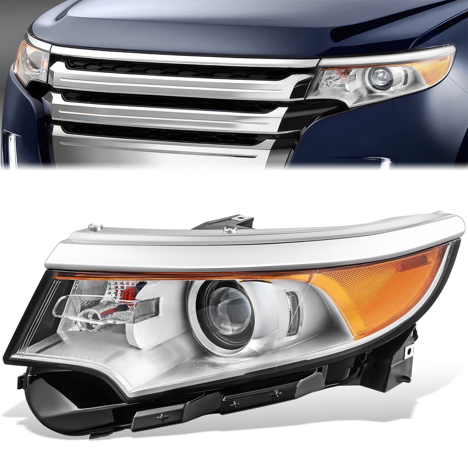 Factory Style Projector Headlight (Left) <br>11-14 Ford Edge SE SEL Limited