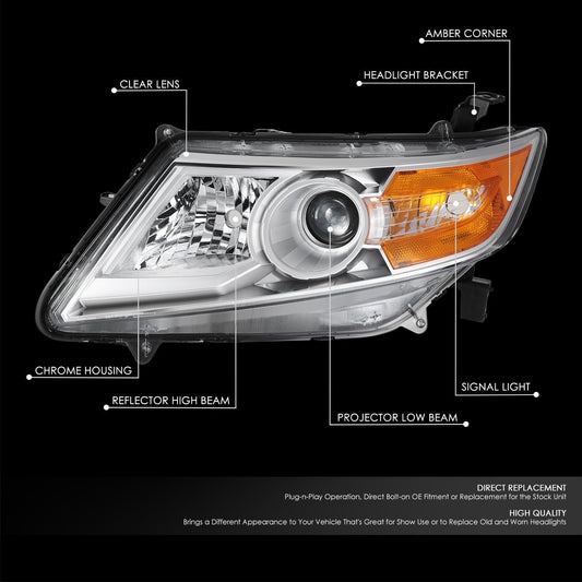 Factory Style Projector Headlight (Left) <br>11-13 Honda Odyssey