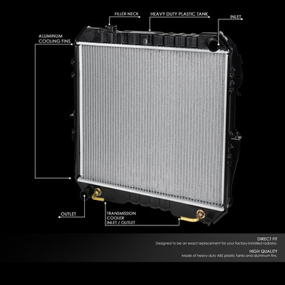 89-95 Toyota 4Runner Pickup V6 AT Aluminum Radiator - 50