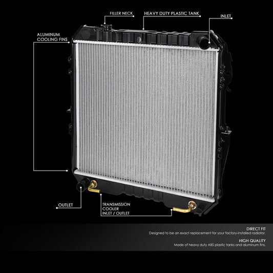 89-95 Toyota 4Runner Pickup V6 AT Aluminum Radiator - 50