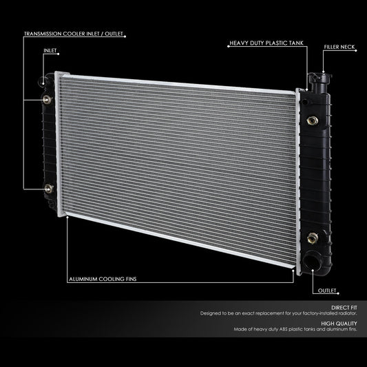 88-95 Chevy GMC C/K 1500 2500 3500 Suburban AT w/EOC Aluminum Radiator - 622