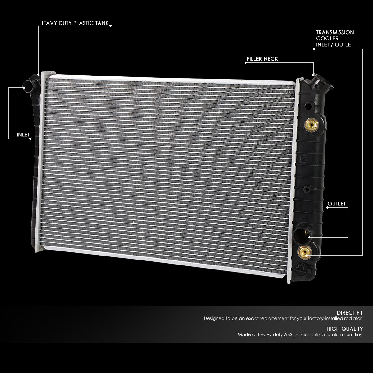 82-92 Chevy Camaro P30 Pontiac Firebird GMC P3500 AT Aluminum Radiator - 951