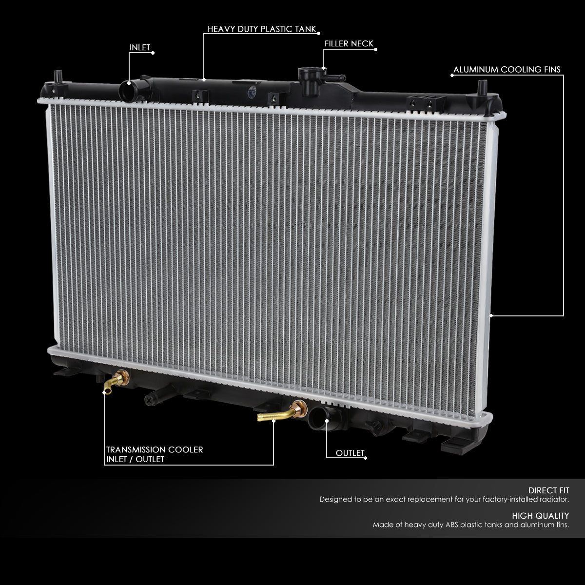 07-11 Honda Element AT Aluminum Radiator - 13015