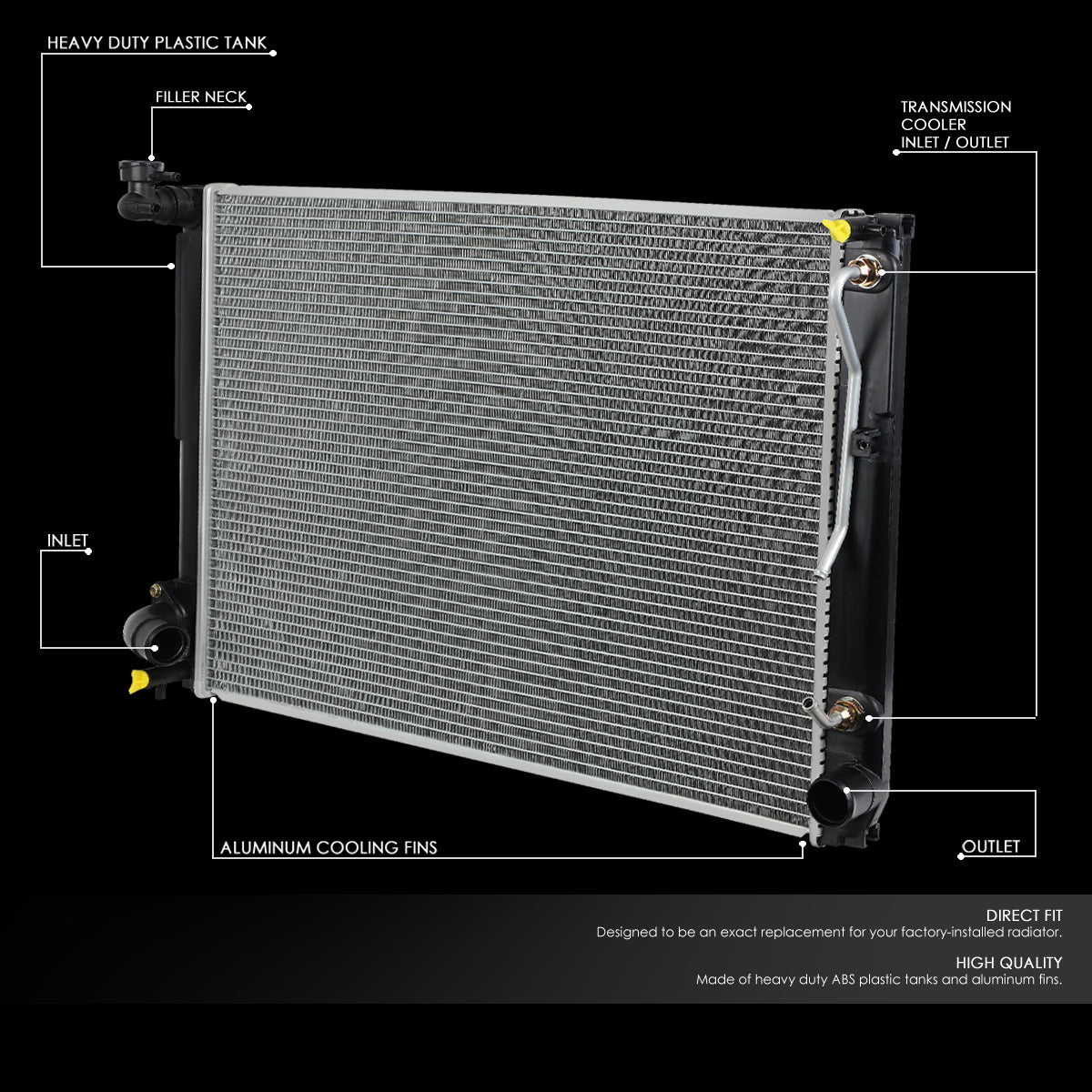 07-09 Lexus RX350 AT Aluminum Radiator - 13019