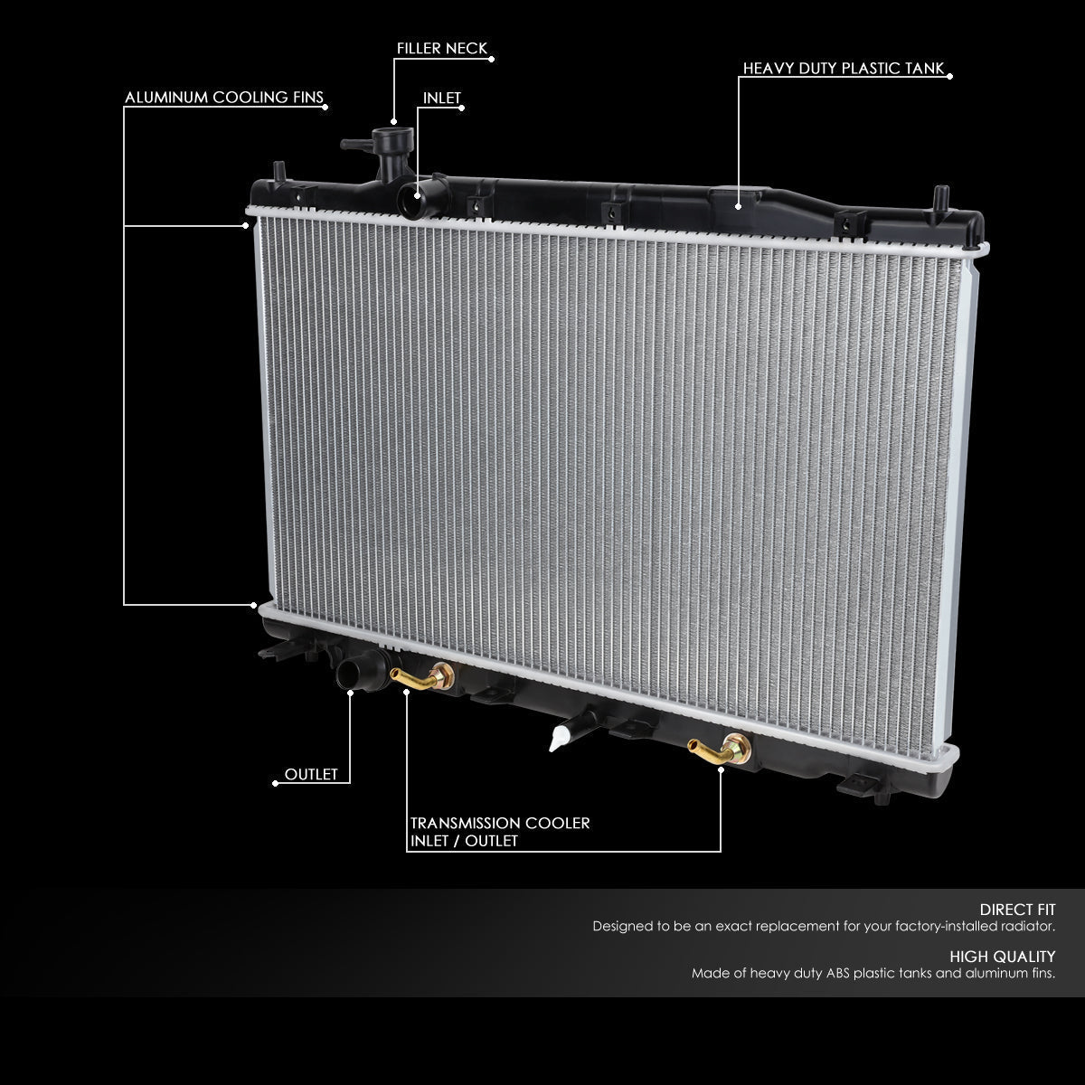 07-09 Honda CR-V AT Aluminum Radiator - 13031
