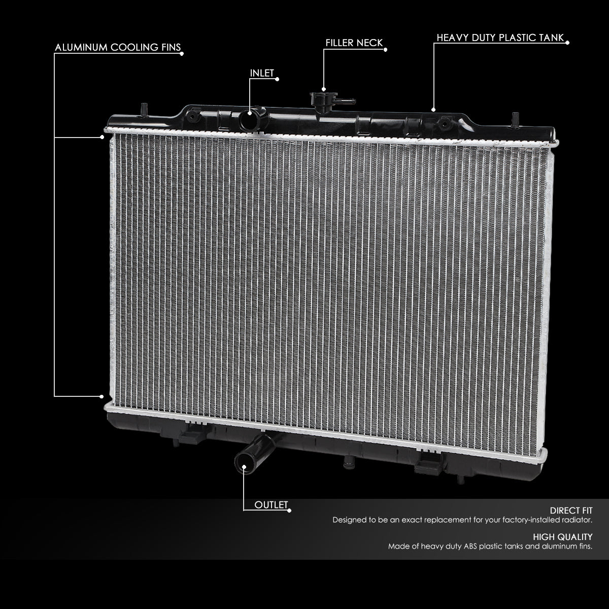 08-15 Nissan Rogue Select Aluminum Radiator - 13047