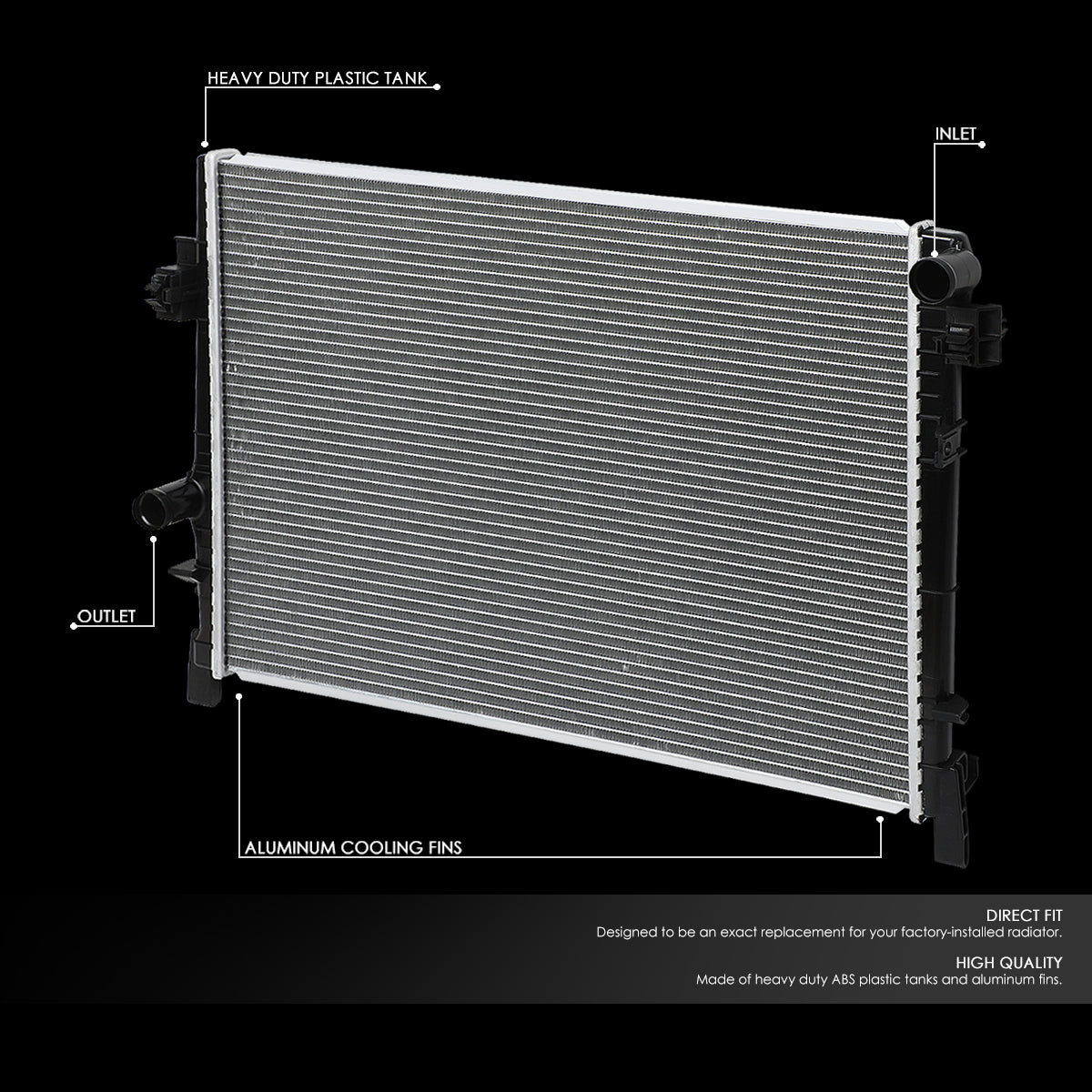 09-16 Dodge Journey 2.4L 3.5L 3.6L AT Aluminum Radiator - 13084