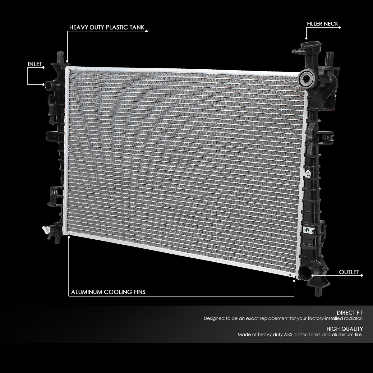 08-11 Ford Focus 2.0L Aluminum Radiator - 13087