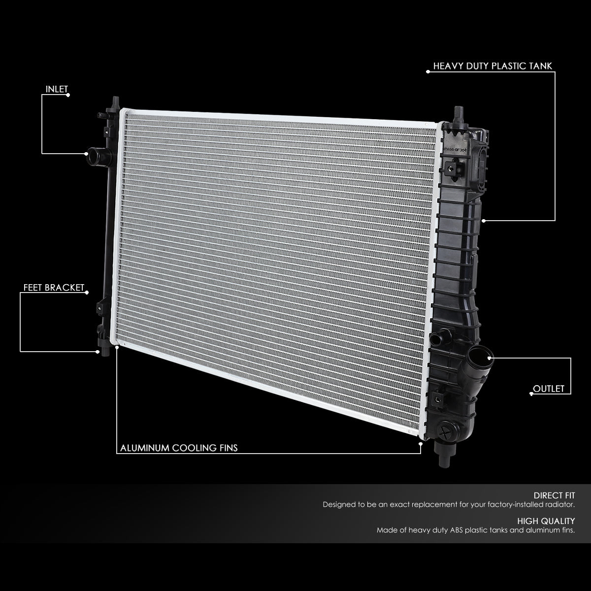 09-11 Chevy Aveo Aveo5 Pontiac G3 AT Aluminum Radiator - 13097