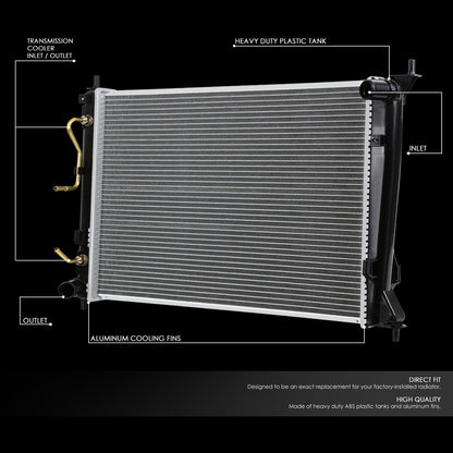 10-11 Kia Soul 2.0L Aluminum Radiator - 13134