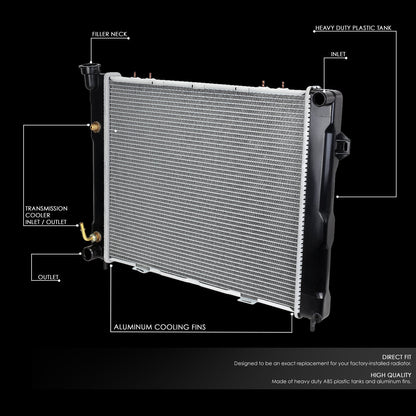 93-97 Jeep Grand Cherokee 4.0L AT Aluminum Radiator - 1396