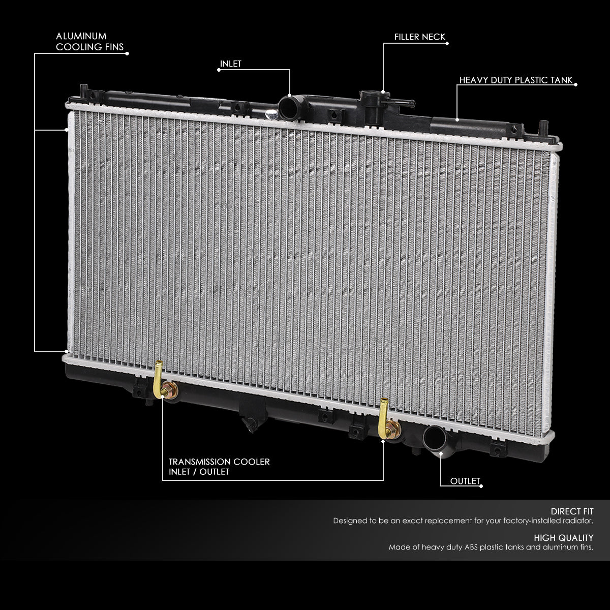 94-07 Honda Accord 97-99 Acura CL 2.2L 2.3L AT Aluminum Radiator - 1494