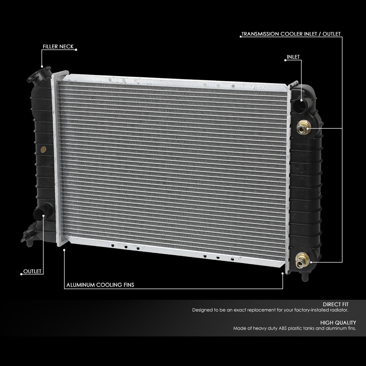94-03 Chevy S10 GMC Sonoma 96-00 Isuzu Hombre 2.2L Aluminum Radiator - 1531