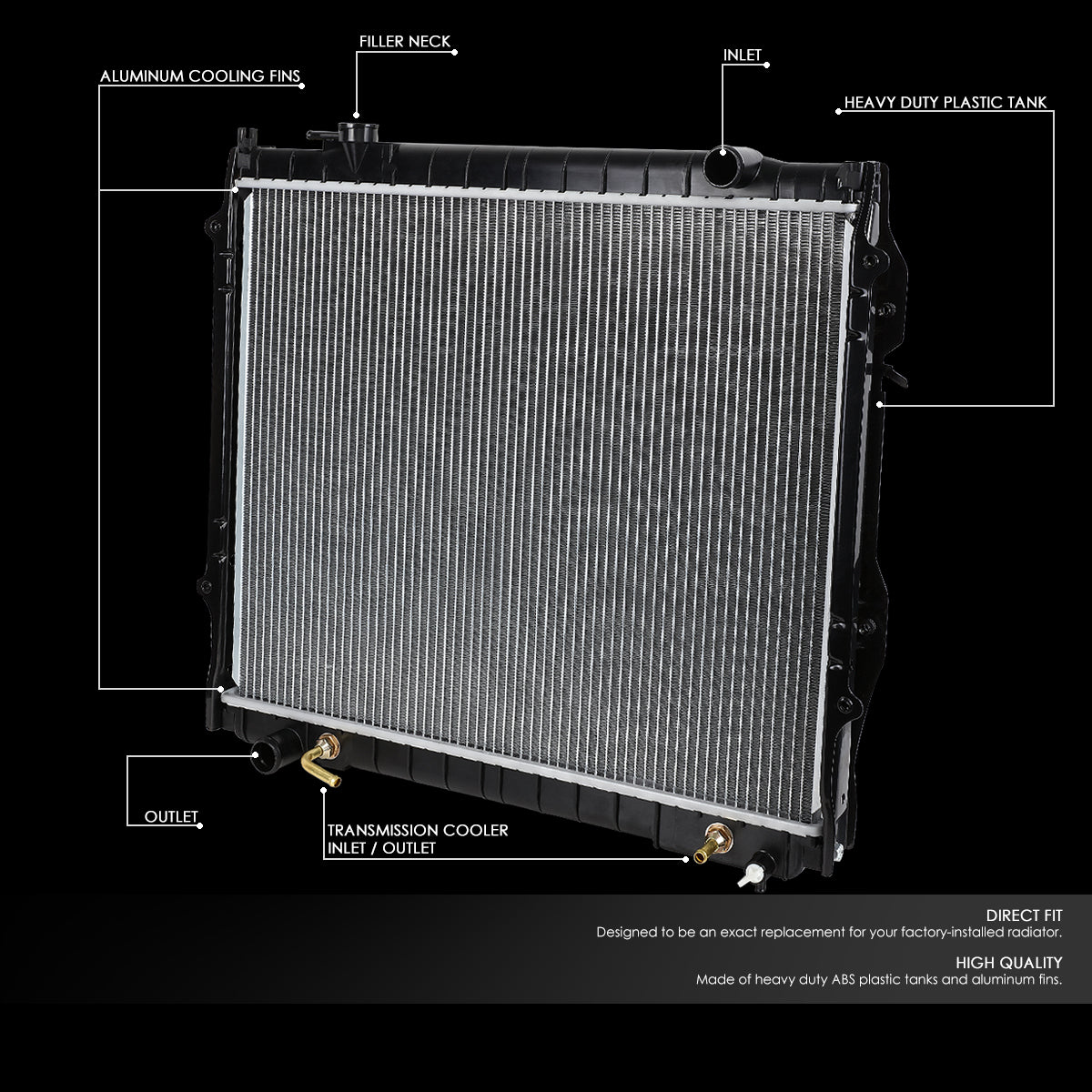 95-04 Toyota Tacoma AT Aluminum Radiator - 1774