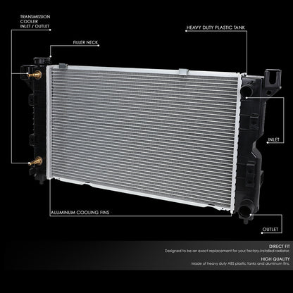 96-00 Chrysler Plymouth Grand Voyager Dodge Caravan AT Aluminum Radiator - 1850