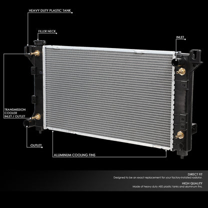 95-02 Chrysler Plymouth Grand Voyager Dodge Caravan AT Aluminum Radiator - 1862