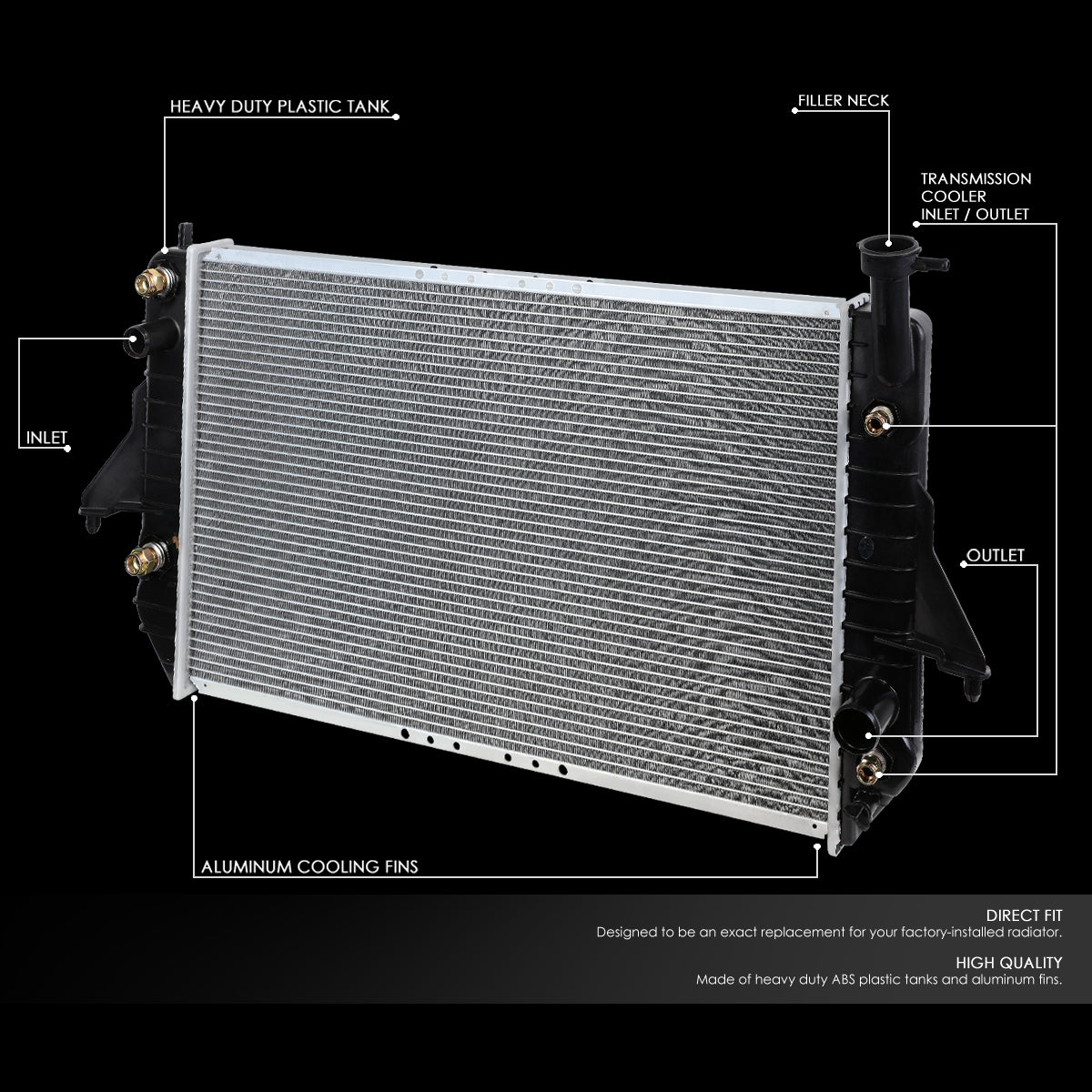 96-05 Chevy Astro GMC Safari AT w/EOC Aluminum Radiator - 2003